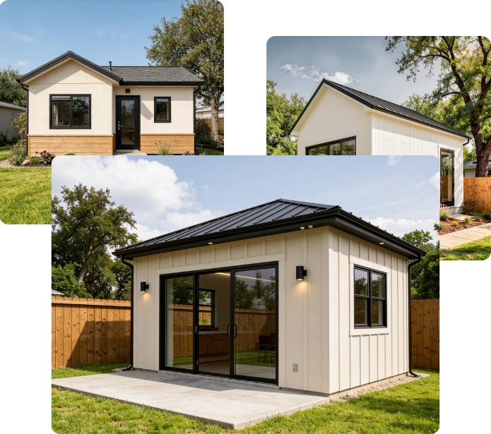 Detached ADU construction project in Dallas Texas